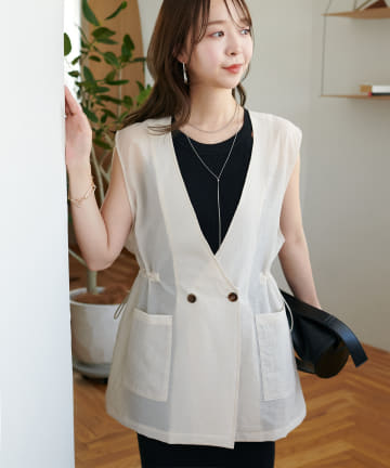 DISCOAT(ディスコート) 【着回し動画あり】シアードロストジレ