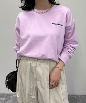 ロゴ刺繍コンパクトスウェットプルオーバー