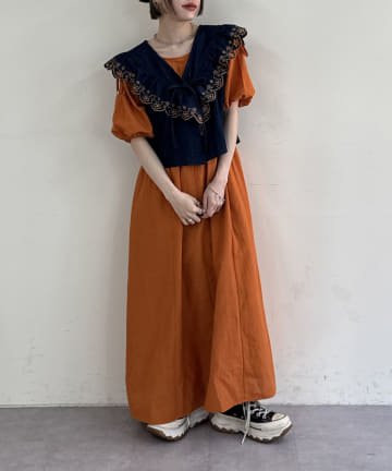 【セットアイテム】デニムベストワンピセット