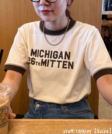 【ユニセックス】アソートロゴプリントリンガーTシャツ