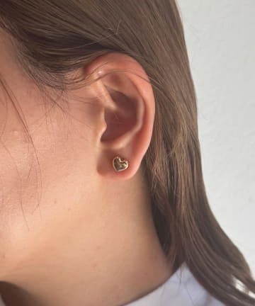 Lattice(ラティス) ぷっくりハートマグネットピアス