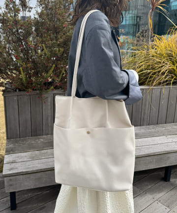 Lattice(ラティス) 【人気の為再入荷】シンプルタックトートバッグ