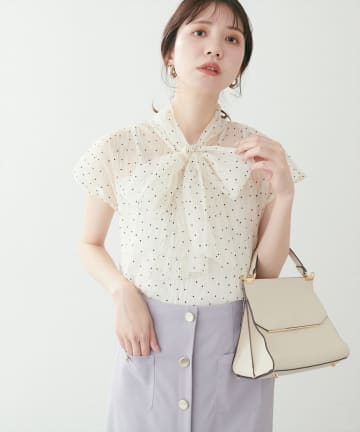 【パルクロ限定】フレンチスリーブボータイブラウス