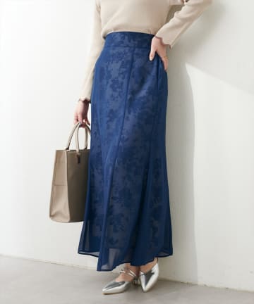 NICE CLAUP / OLIVE des OLIVE OUTLET(ナイスクラップ  / オリーブ デ オリーブ アウトレット) 【natural couture】＜ｏｓｏｎｏ＞長さ変えれるシアー重ねスカ