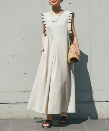 un dix cors(アンディコール) 《大人フェミニンに◎》タックスリーブワンピース