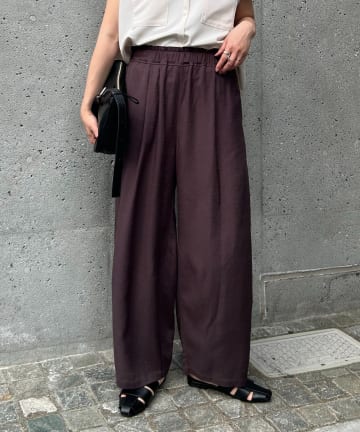Jena　espace merveilleux(ジェナ　エスパスメルヴェイユ) リネンカーブパンツ