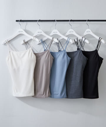NICE CLAUP / OLIVE des OLIVE OUTLET(ナイスクラップ  / オリーブ デ オリーブ アウトレット) 【OUTLET限定】Wストラップカップ付キャミ