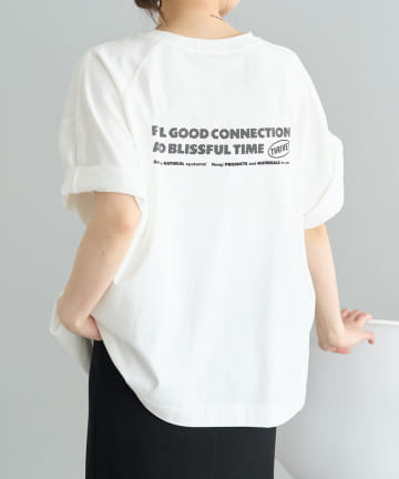 PUAL CE CIN(ピュアルセシン) 【F&B】ロゴ刺繍&プリントTシャツ