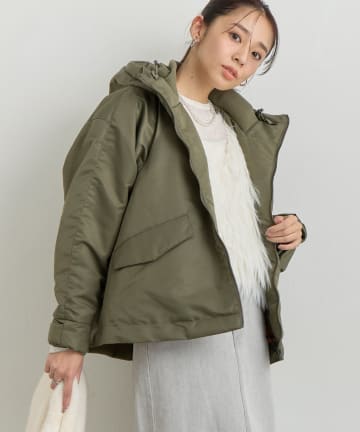 un dix cors(アンディコール) 《大人カジュアルに》ナイロン中綿フードMA-1ジャケット