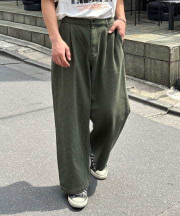 CIAOPANIC(チャオパニック) ワンタックワイドチノパンツ
