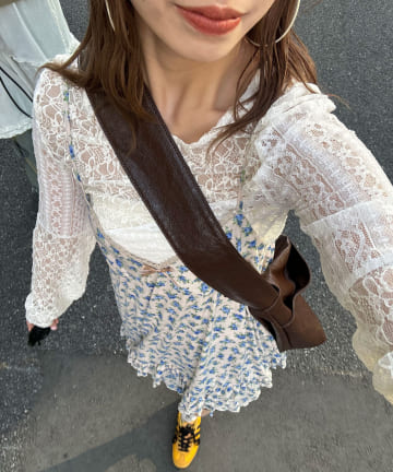 カットフラワーキャミチュニックワンピース
