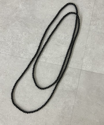 【GALENA】ロングブラックパールネックレス