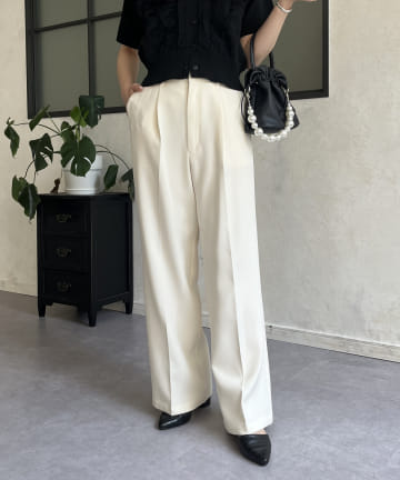 ダブルクロスセンタープレスタックパンツ
