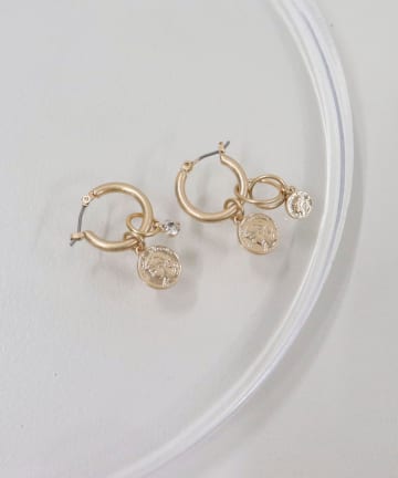 FREDY & GLOSTER(フレディ アンド グロスター) アシメコインリングピアス