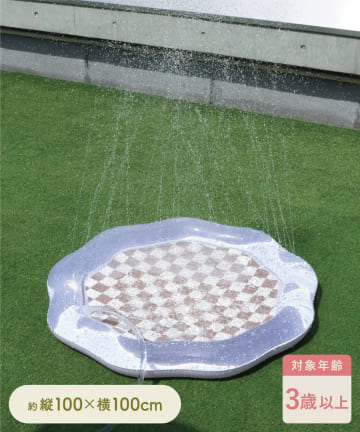3COINS(スリーコインズ) 噴水マット：100×100cm／KIDS水遊び