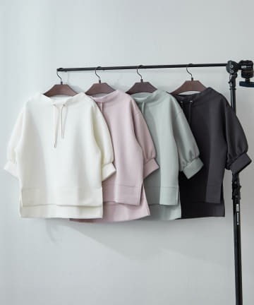 NICE CLAUP / OLIVE des OLIVE OUTLET(ナイスクラップ  / オリーブ デ オリーブ アウトレット) 【春カラーが映える】【RMAF】ダンボールルーズハイネックプルオーバー