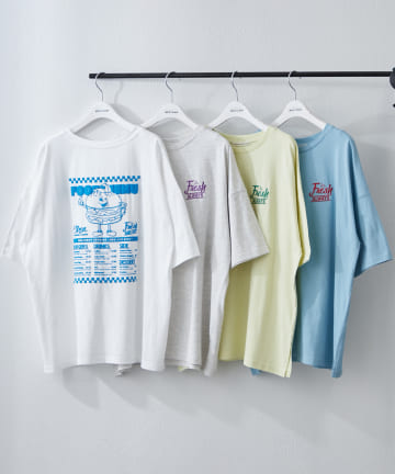 Remind me and forever(リマインドミーアンドフォーエバー) バーガーmenuプリントBIGTシャツ