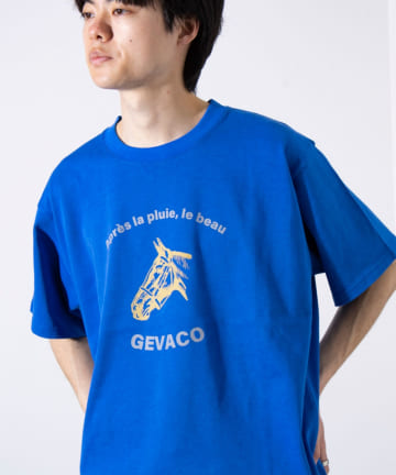 【GEVACO/ゲバコ】グラフィック 半袖プリント クルーネックTシャツ