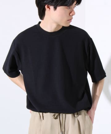 【GLOSTER/グロスター】ふくれジャガード クルーネック 半袖 Tシャツ