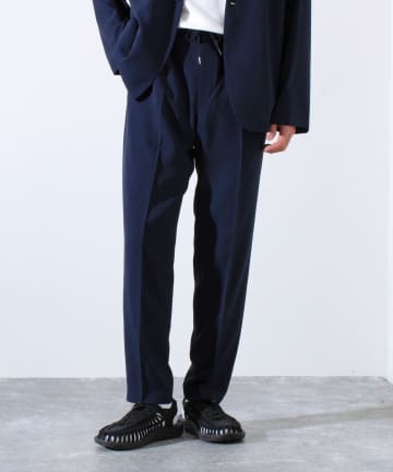【セットアップ着用可能】【GLOSTER】ノーカラーセットパンツ イージーパンツ