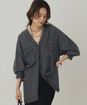 Loungedress ニット セーター ペプラムノースリニット