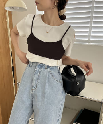 CAPRICIEUX LE'MAGE(カプリシュレマージュ) 【HAPPY BAG対象アイテム】ビスチェSETアシメTシャツ