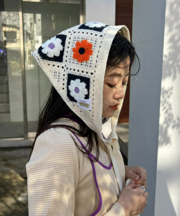 OUTLET(アウトレット) 【CIAOPANIC TYPY】フラワーレース2WAY頭巾