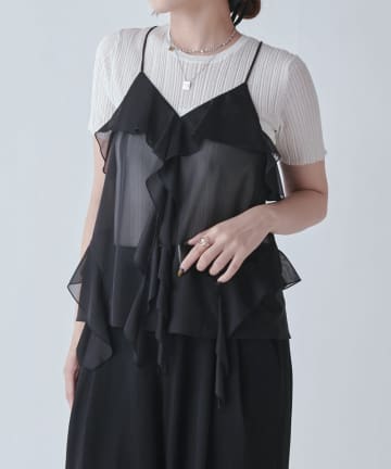 シフォンフリルキャミソール