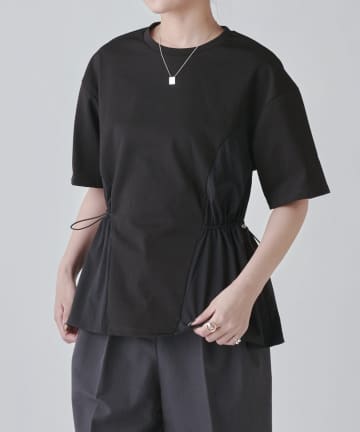 Lui's(ルイス) サイドドロスド切替トップス