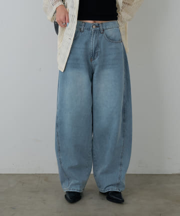 -goocy-(グーシー) バレルレッグデニムパンツ