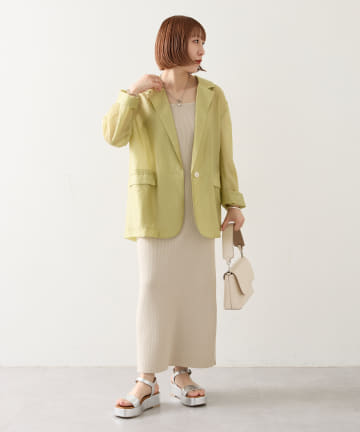 OUTLET(アウトレット) 【mystic】リブニットキャミワンピース