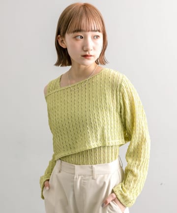 OUTLET(アウトレット) 【mystic】タンクSETレースプルオーバー