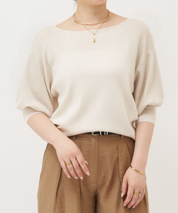 シルク混ニットTee