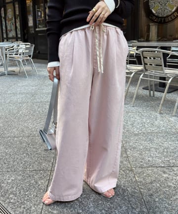 【完売カラー再追加!】デニムワイドイージーパンツ