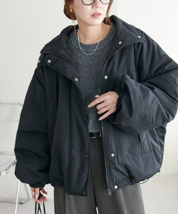 DISCOAT(ディスコート) 【首元まであたたかい◎/体型カバー/WEB限定】スタンドショートモンスタージャケット