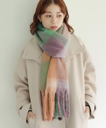 DISCOAT(ディスコート) 【WEB限定】チェック柄マフラー