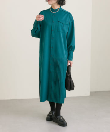 OUTLET(アウトレット) 【ear PAPILLONNER】ハーフアンダープリーツワンピース