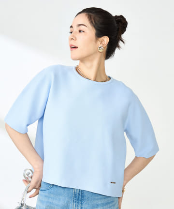 NOLLEY'S(ノーリーズ) 《手洗い可能》ホールガーメントニットTシャツ