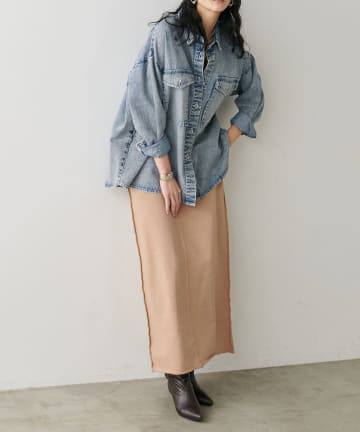 NICE CLAUP / OLIVE des OLIVE OUTLET(ナイスクラップ  / オリーブ デ オリーブ アウトレット) 【LARUTA】ヴィンテージライクスウェットスカート