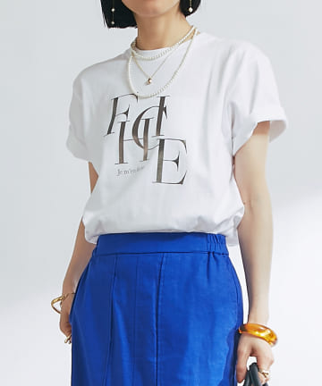 un dix cors(アンディコール) 《綿100％・着心地抜群》Je men ficheラメフロッキーTシャツ