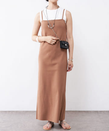 OUTLET(アウトレット) 【SHENERY】総針ニットタイトキャミワンピース