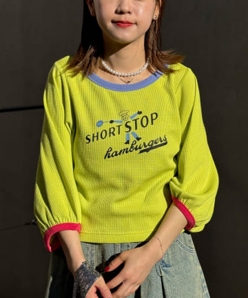 OUTLET(アウトレット) 【Ciaopanic】ASSコラボワッフルボリュームTEE