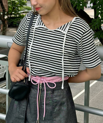 OUTLET(アウトレット) 【Ciaopanic】マルチWAYボーダーリンガーTee