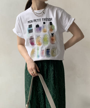 DOUDOU(ドゥドゥ) 【WEB限定】パフュームロゴプリントTEE
