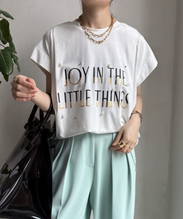 【WEB限定】シルケットパールロゴトップス