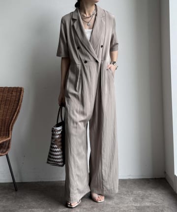 【WEB限定】ハーフスリーブジャンプスーツ