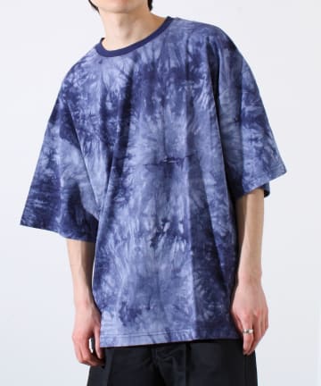 【GLOSTER】タイダイ染め 天竺 クルーネック ショートスリーブTシャツ