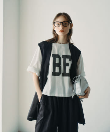 PUAL CE CIN(ピュアルセシン) スーピマコットンBIGロゴショートTシャツ