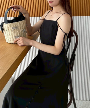 WEB限定/スリットキャミワンピース/S・Mサイズ展開