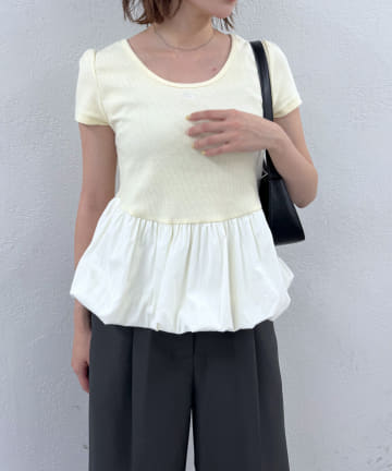 mline(エムライン) [mline]バルーン切り替え Tシャツ